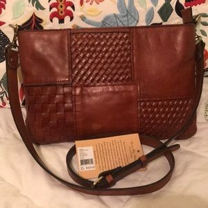 Patricia Nash Suvarelli Weave Leather Crossbody